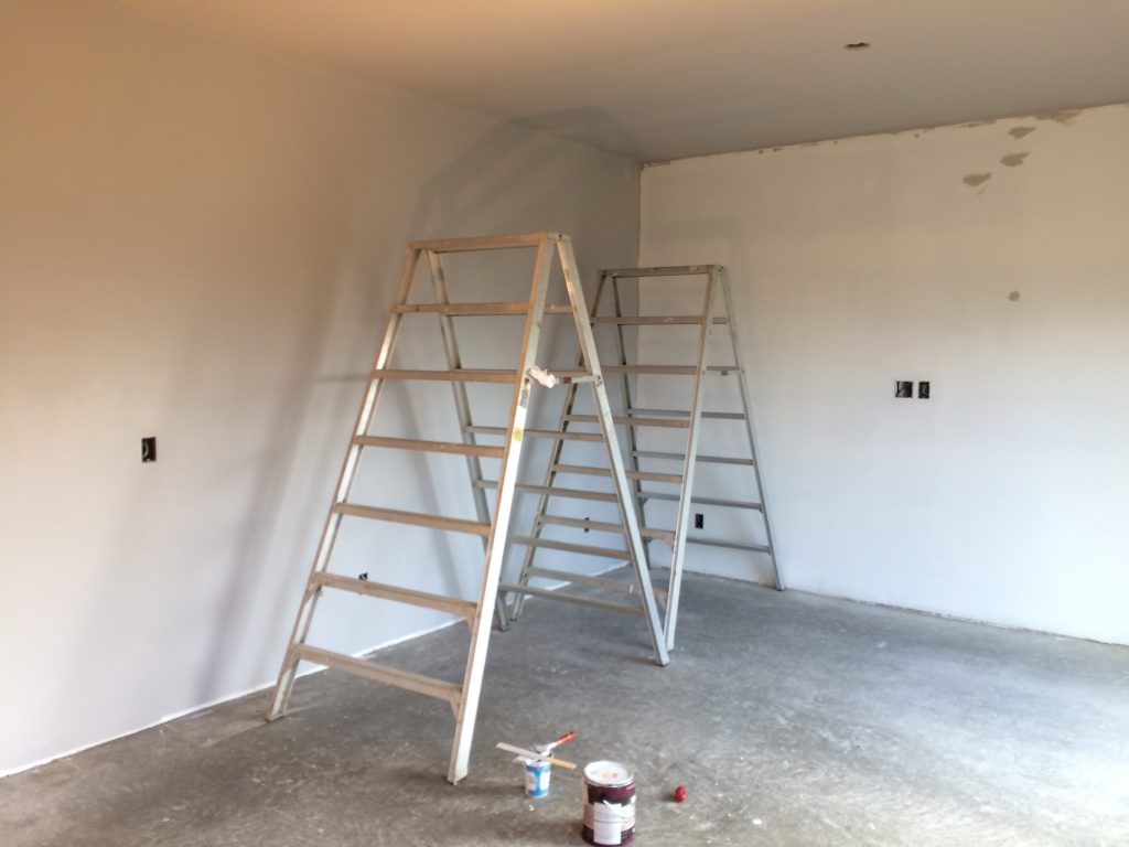 ladders and paint cans